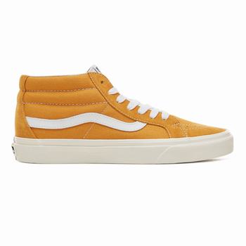 Férfi Vans Suede Retro Sport Sk8-Mid Reissue Magasszárú Cipő VA3452108 Narancssárga Virágos